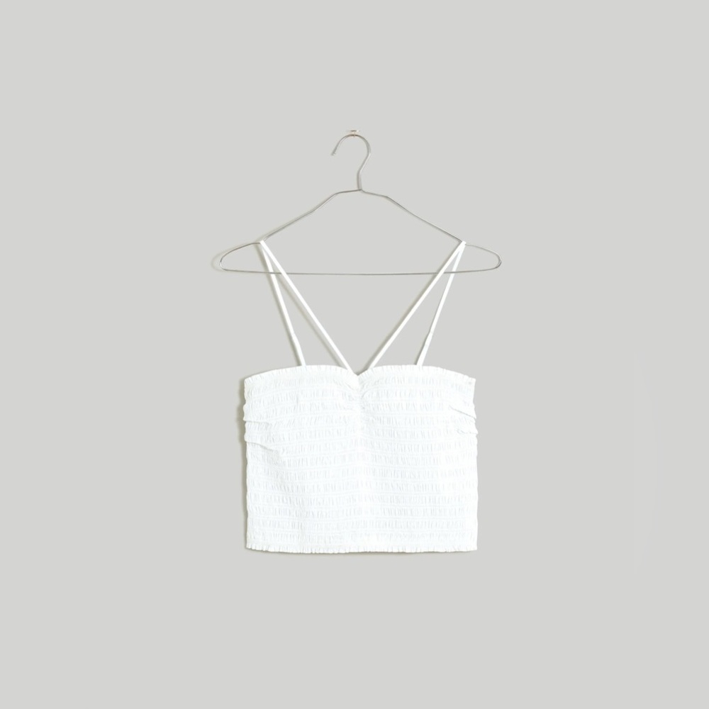 Madewell Poplin Halter Crop Top